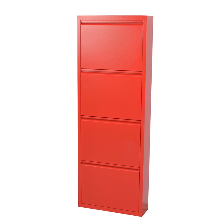 Red deals shoe cabinet